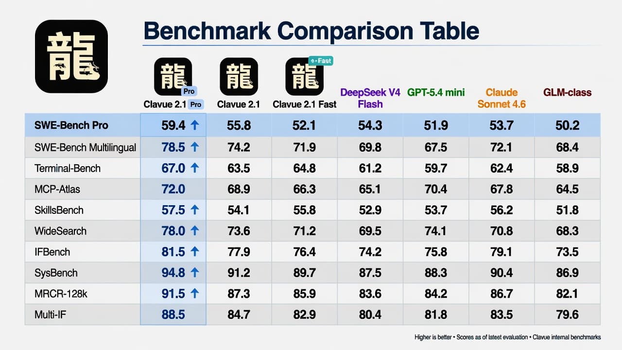 Benchmark table